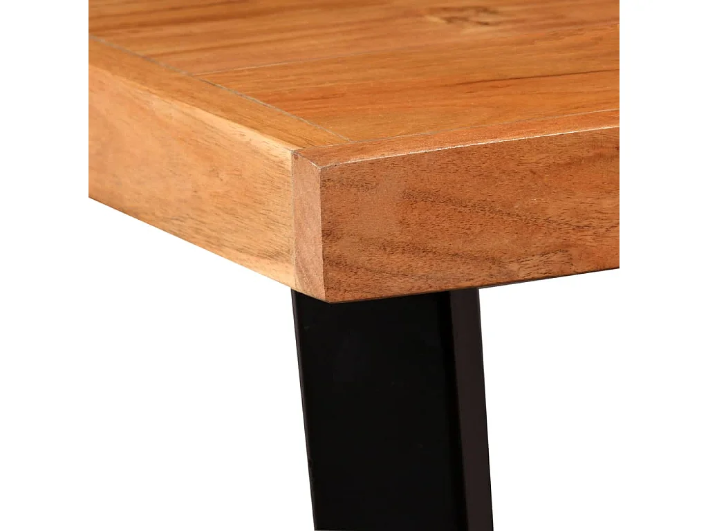 Tavolino da Bar in Legno Massello di Acacia 60x60x107 cm