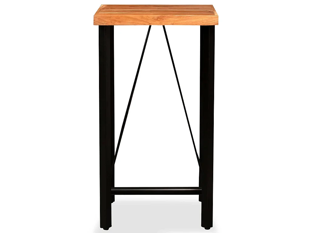 Tavolino da Bar in Legno Massello di Acacia 60x60x107 cm