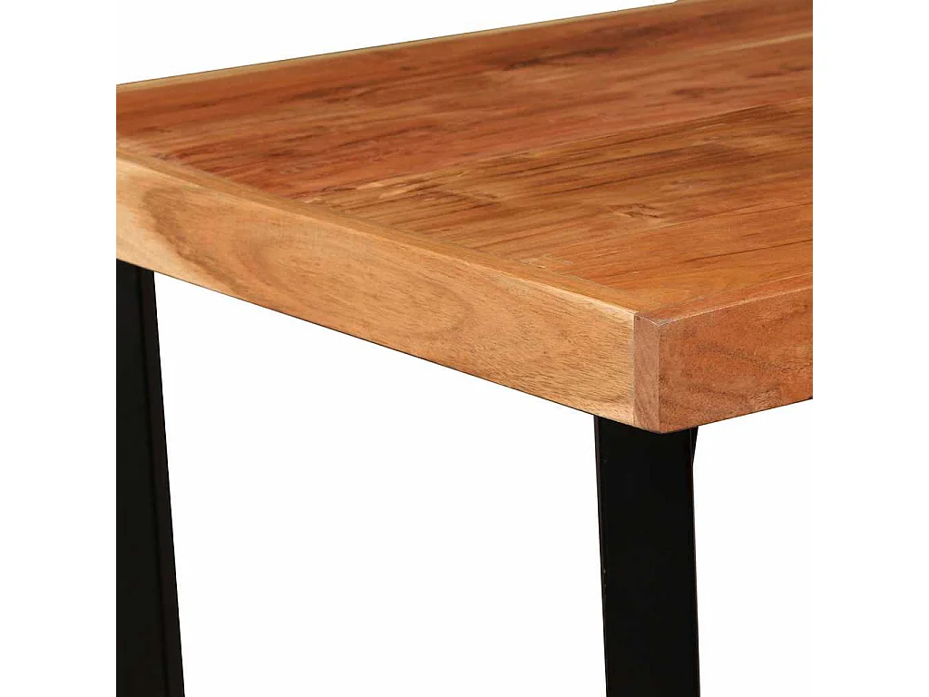 Tavolino da Bar in Legno Massello di Acacia 60x60x107 cm