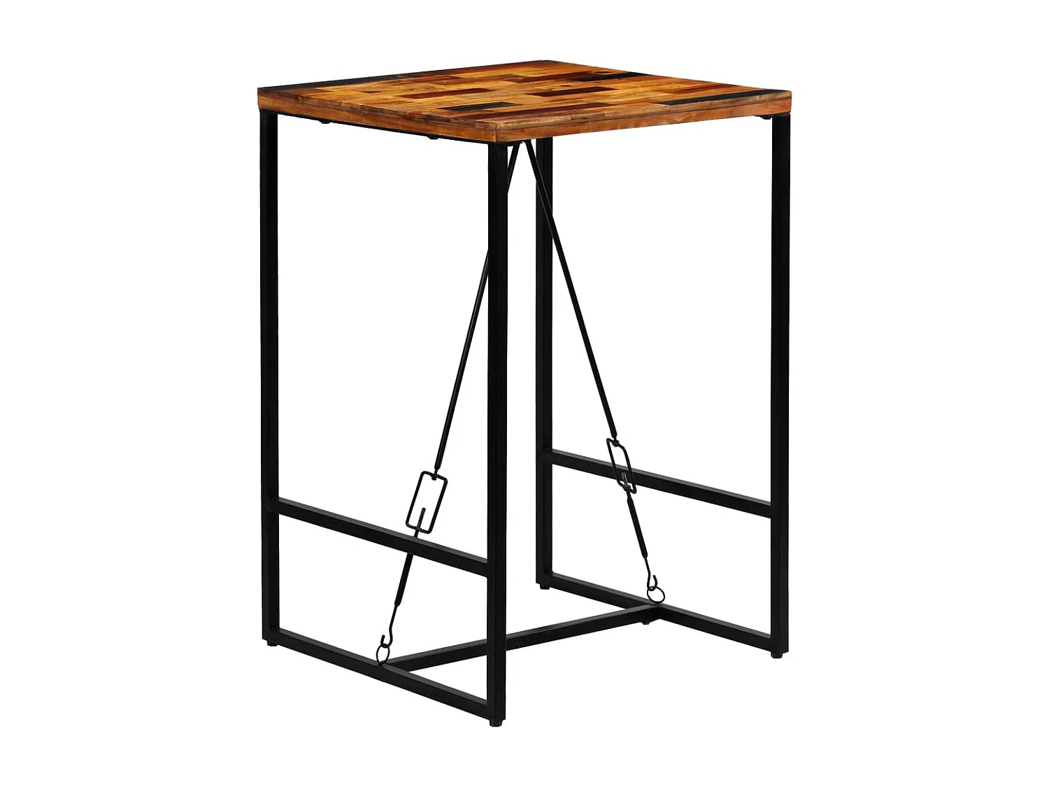 Bartisch Altholz Massiv 70x70x106 cm