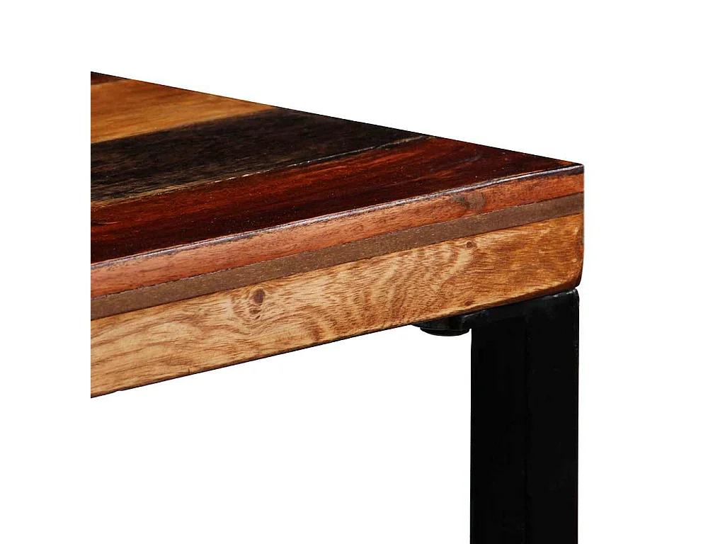 Mesa de bar em madeira recuperada maciça 70x70x106 cm