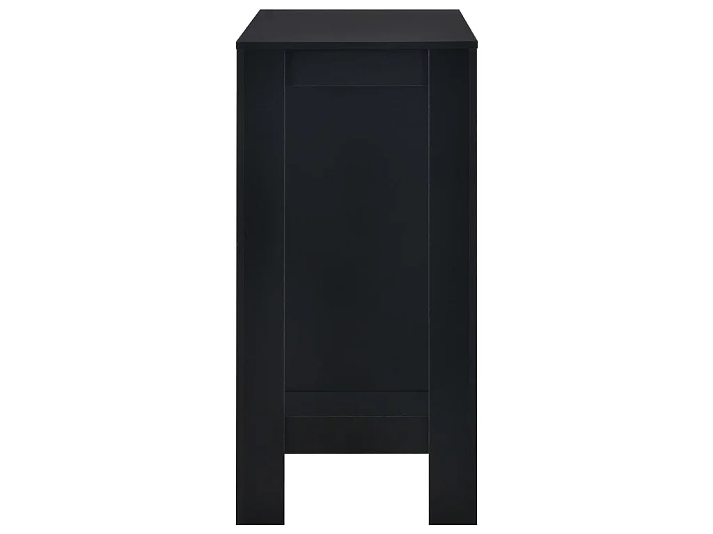Table de bar avec étagère Noir 110x50x103 cm