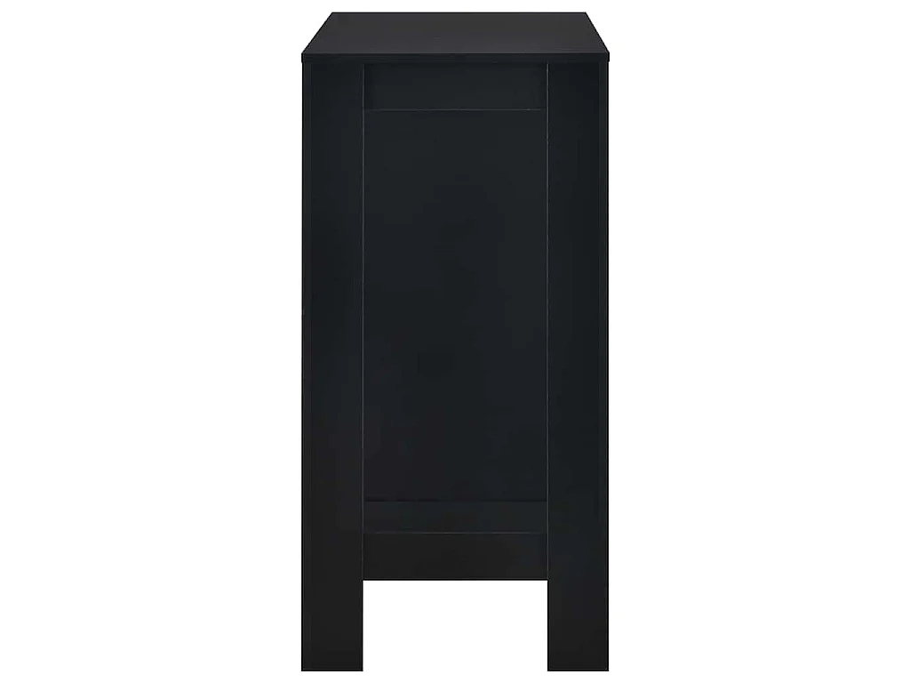 Table de bar avec étagère Noir 110x50x103 cm
