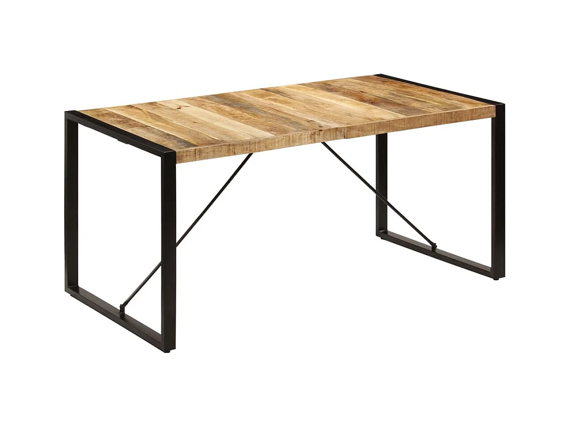 Table à manger 160x80x75 cm bois de manguier massif