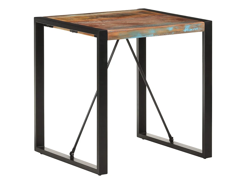 Eettafel 70x70x75 cm massief gerecycled hout