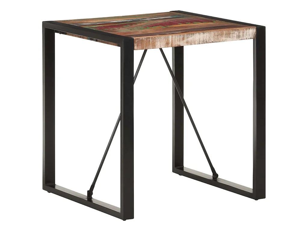 Eettafel 70x70x75 cm massief gerecycled hout