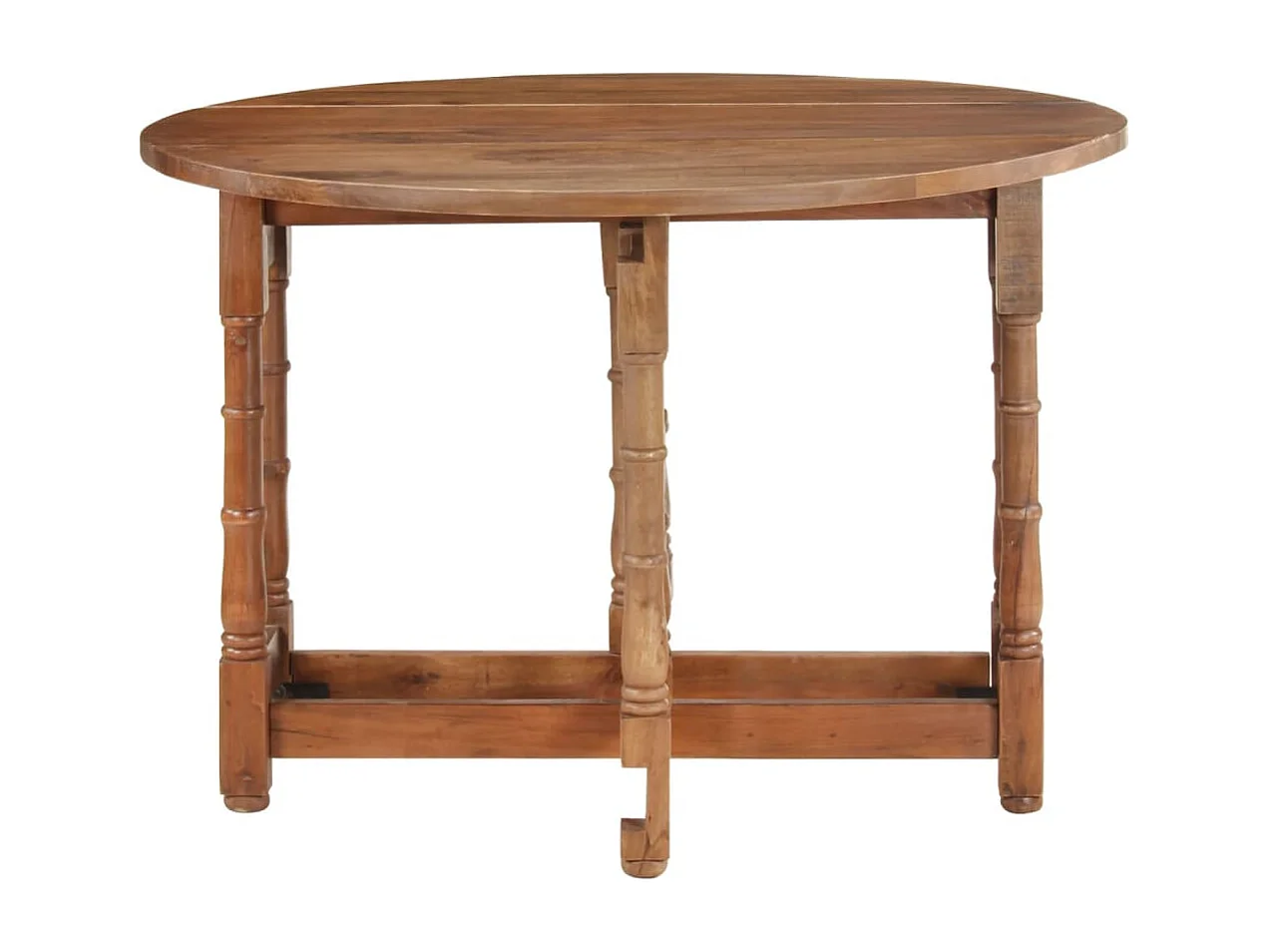 Mesa de comedor redonda de madera maciza de mango 110x76 cm