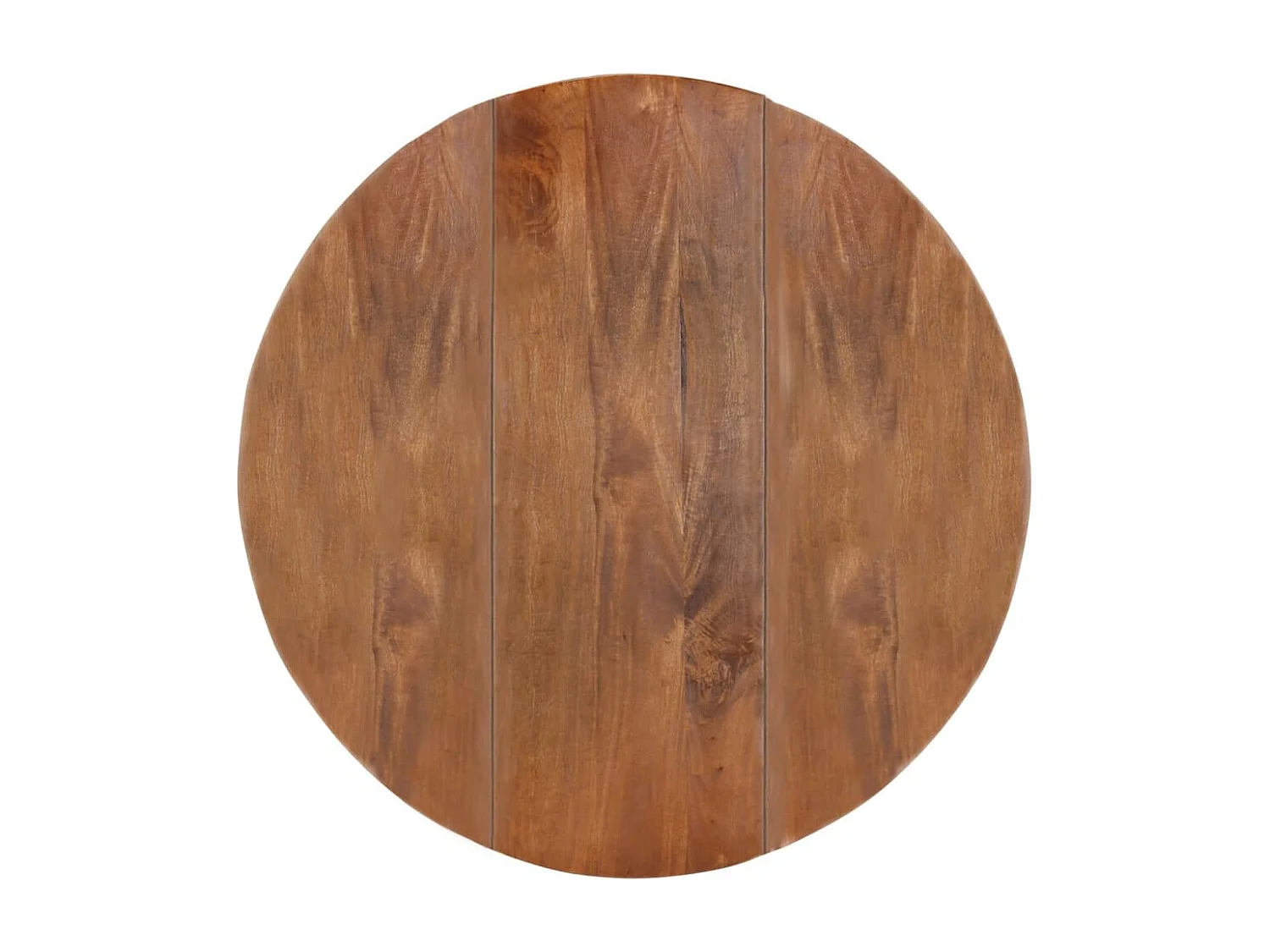 Mesa de comedor redonda de madera maciza de mango 110x76 cm