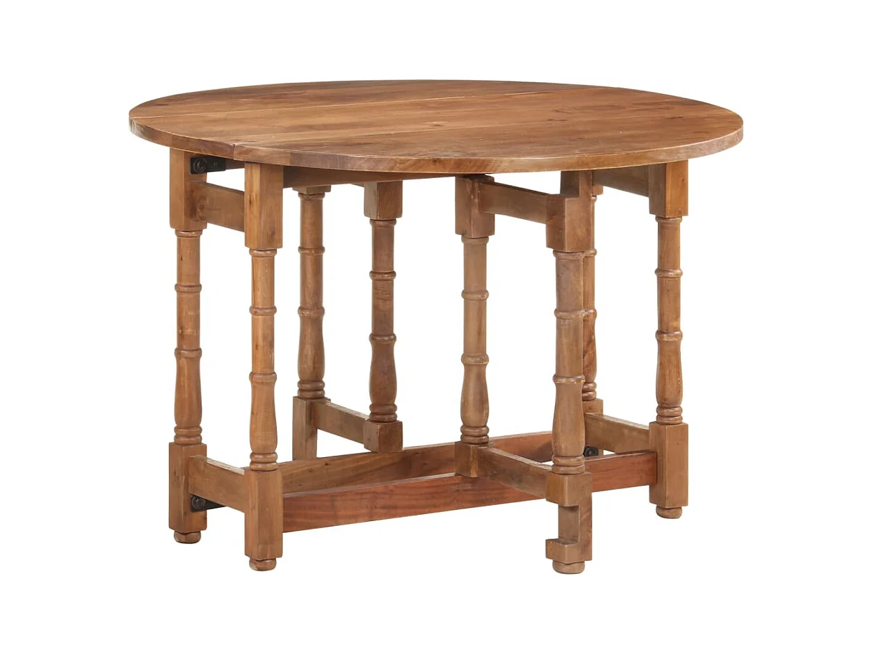 Table à manger Rond 110x76 cm Bois de manguier massif