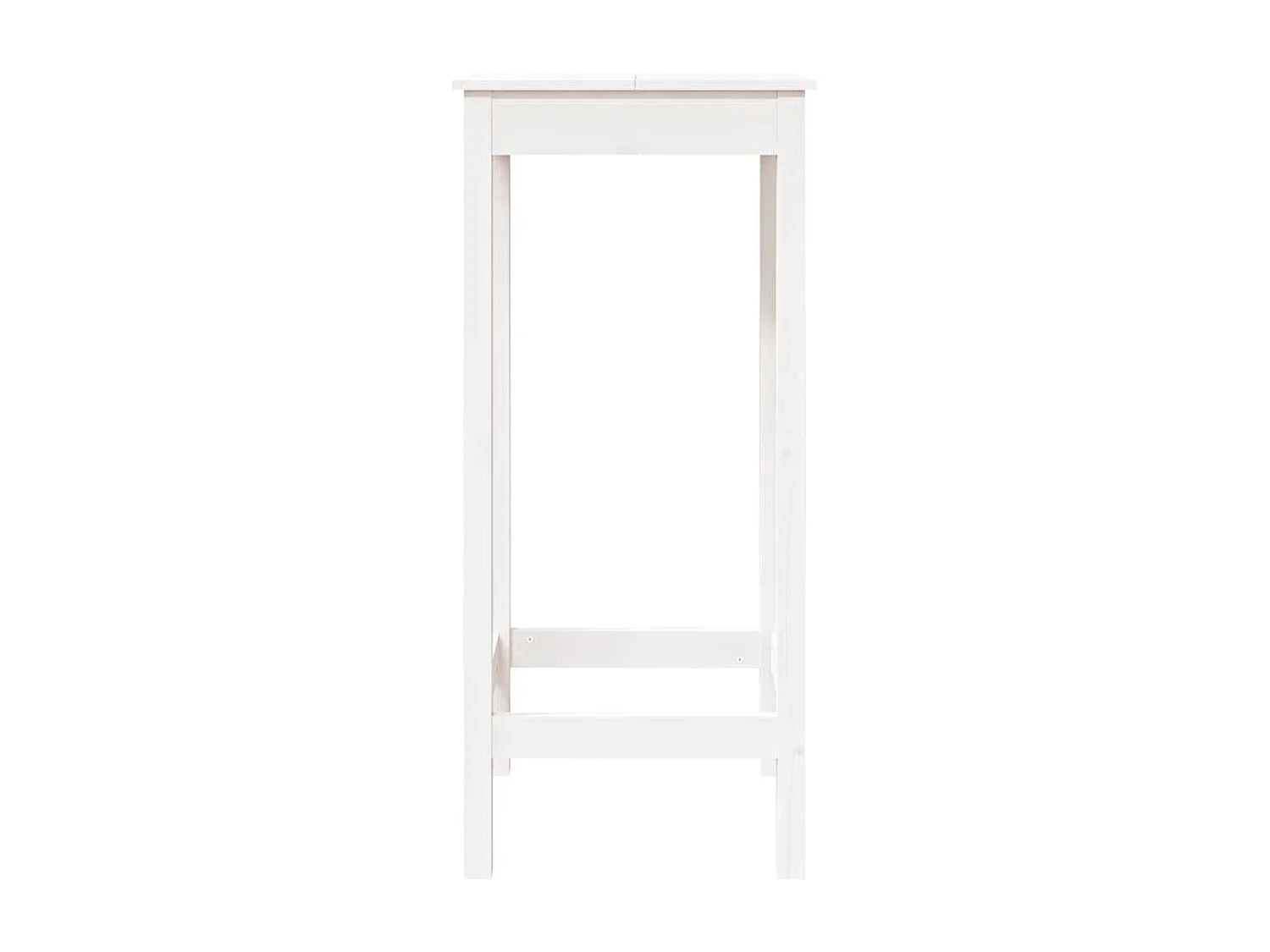 Table de bar blanc 50x50x110 cm bois massif de pin