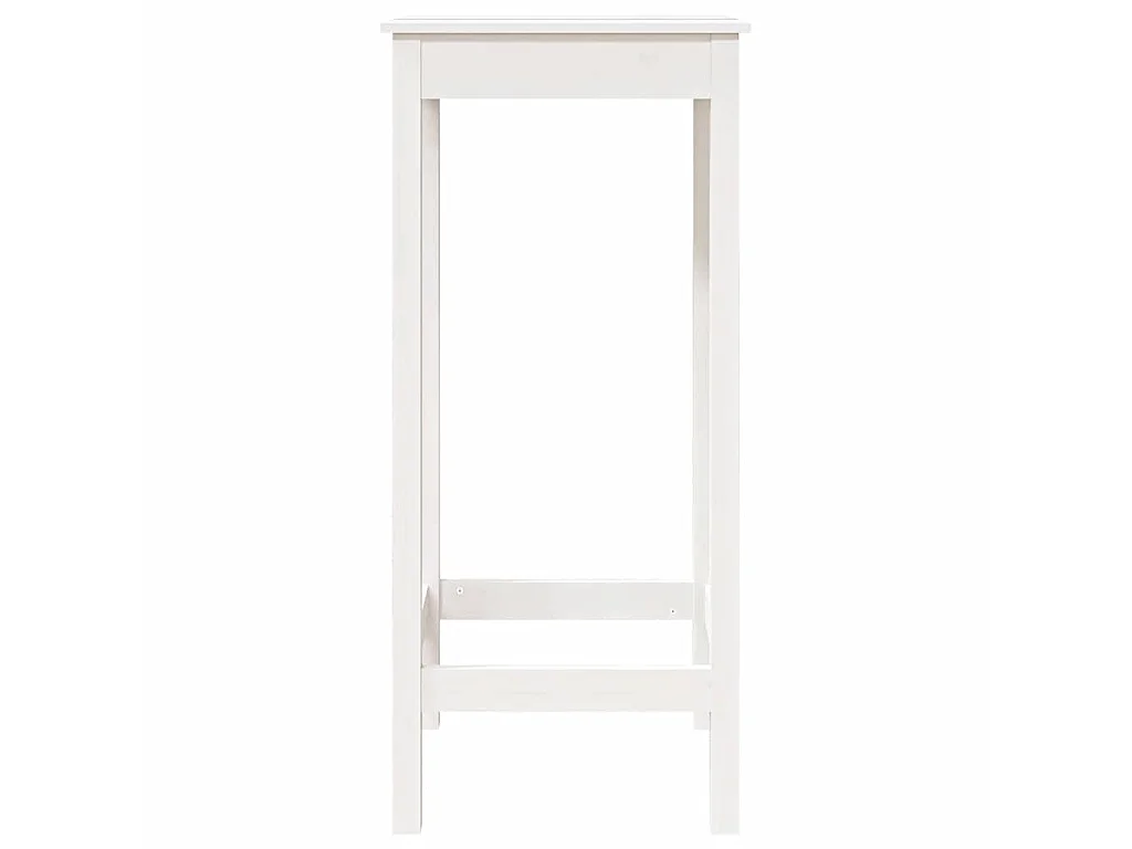 Table de bar blanc 50x50x110 cm bois massif de pin
