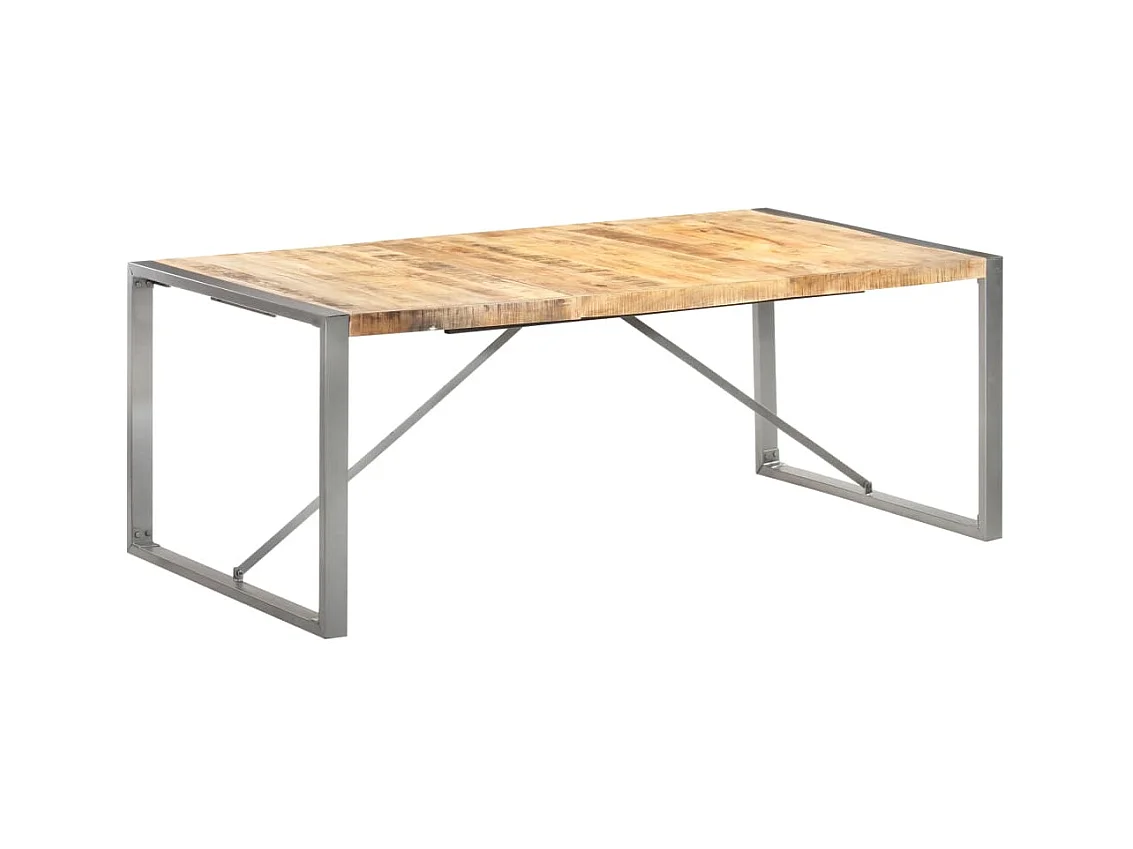 Table à manger 200x100x75 cm Bois de manguier massif brut