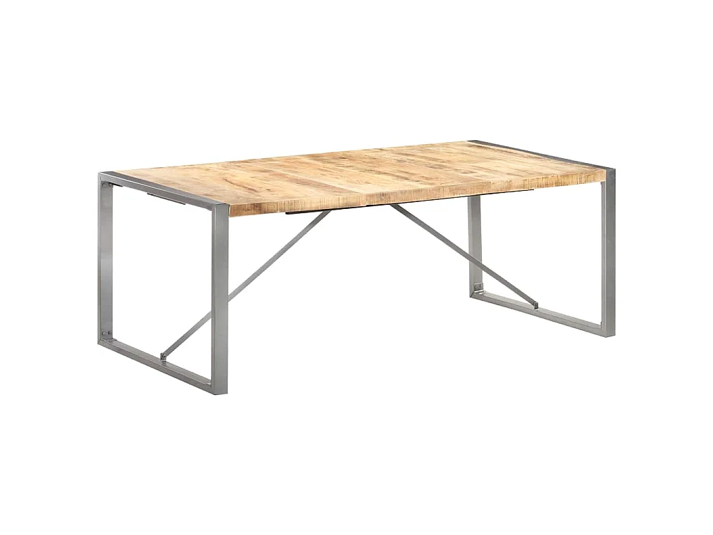 Table à manger 200x100x75 cm Bois de manguier massif brut