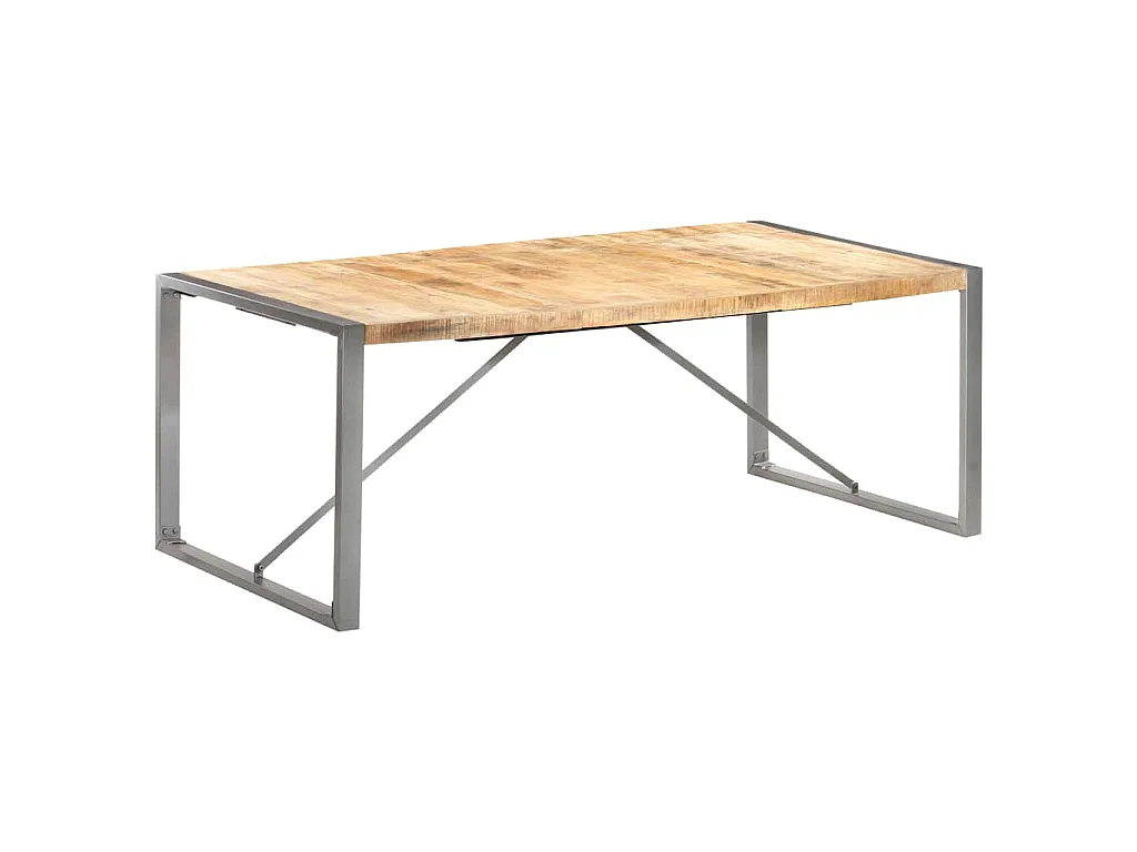 Table à manger 200x100x75 cm Bois de manguier massif brut