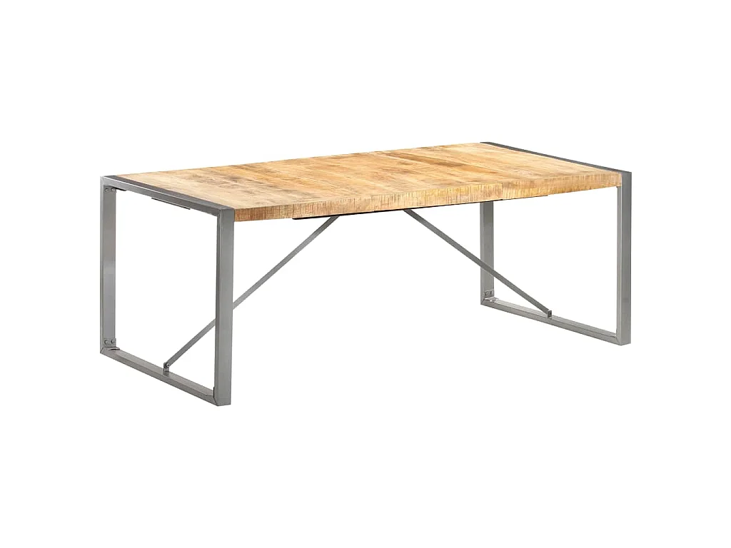 Table à manger 200x100x75 cm Bois de manguier massif brut