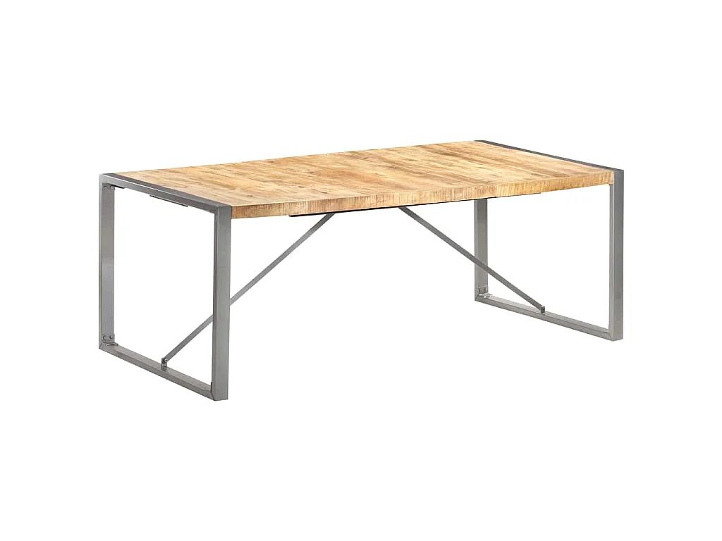Table à manger 200x100x75 cm Bois de manguier massif brut