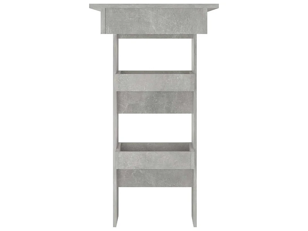 Table de bar murale Gris Béton 102x45x103,5cm Bois d'ingénierie