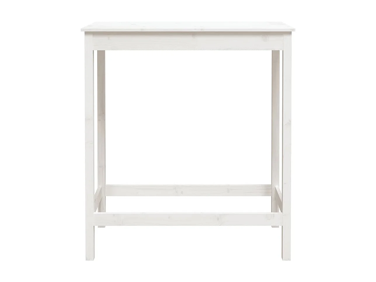 Table de bar blanc 100x50x110 cm bois massif de pin
