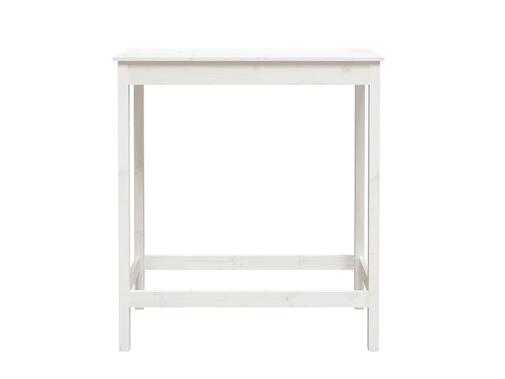 Table de bar blanc 100x50x110 cm bois massif de pin