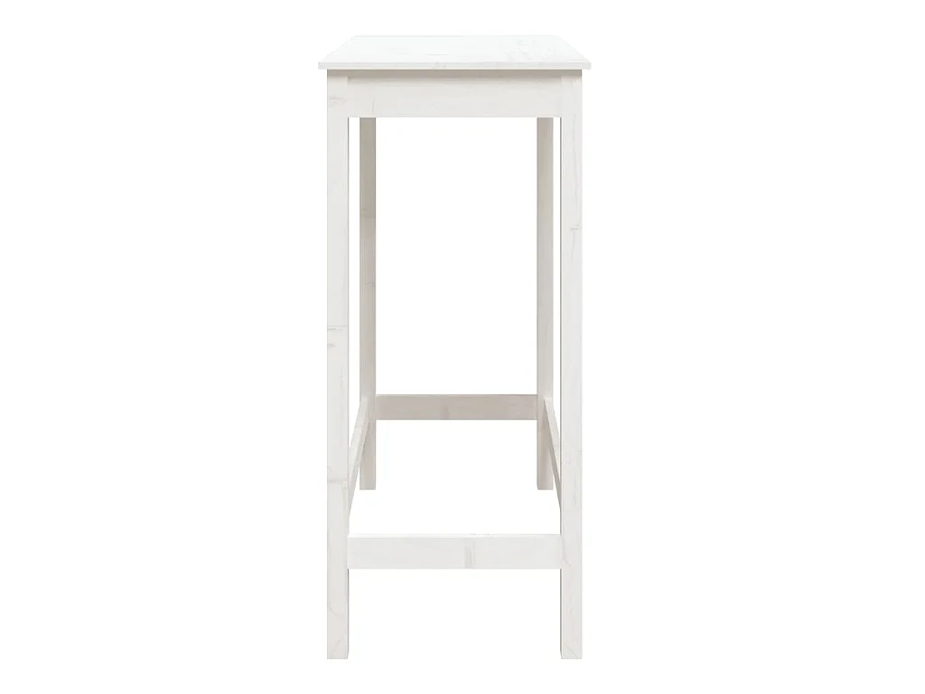 Table de bar blanc 100x50x110 cm bois massif de pin