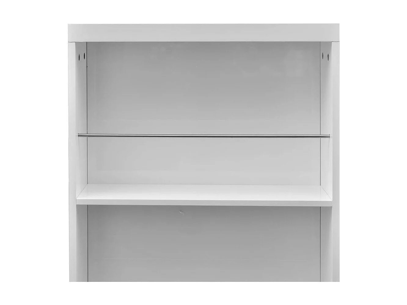 Mesa alta de cocina con estantes para botellas blanca brillante