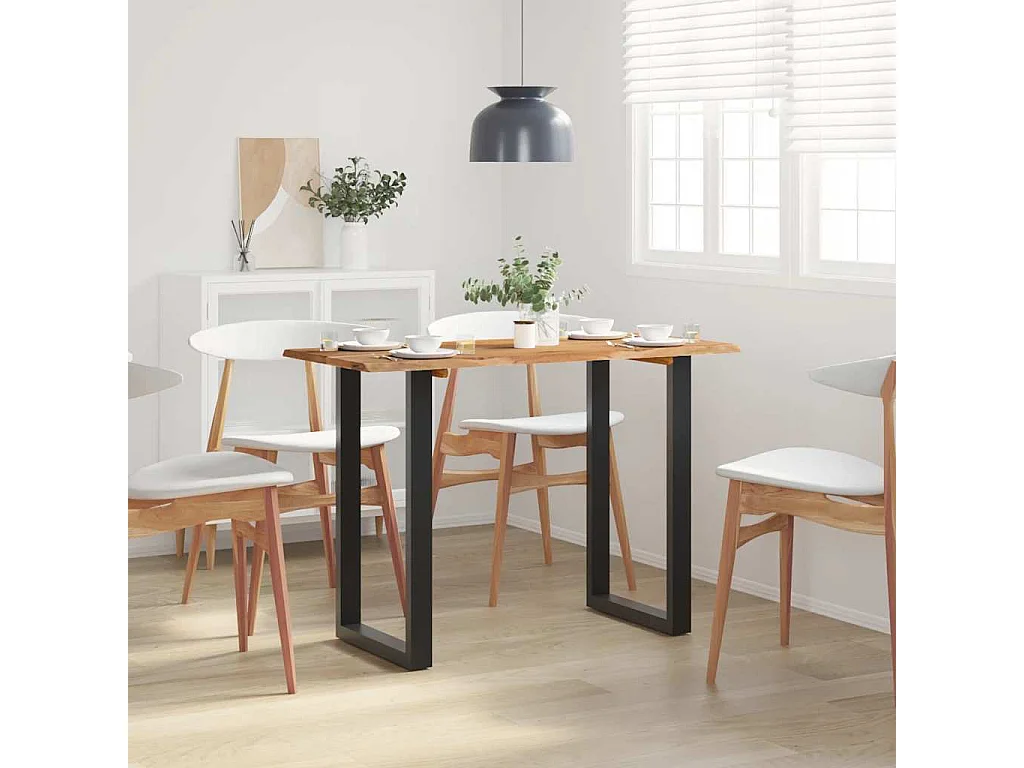 Tavolo da Pranzo 110x50x76 cm Legno Massello di Acacia