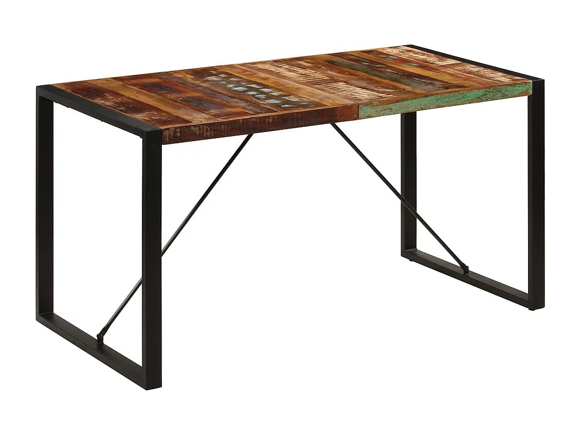 Tavolo da Pranzo 140x70x75 cm in Legno Massello di Recupero