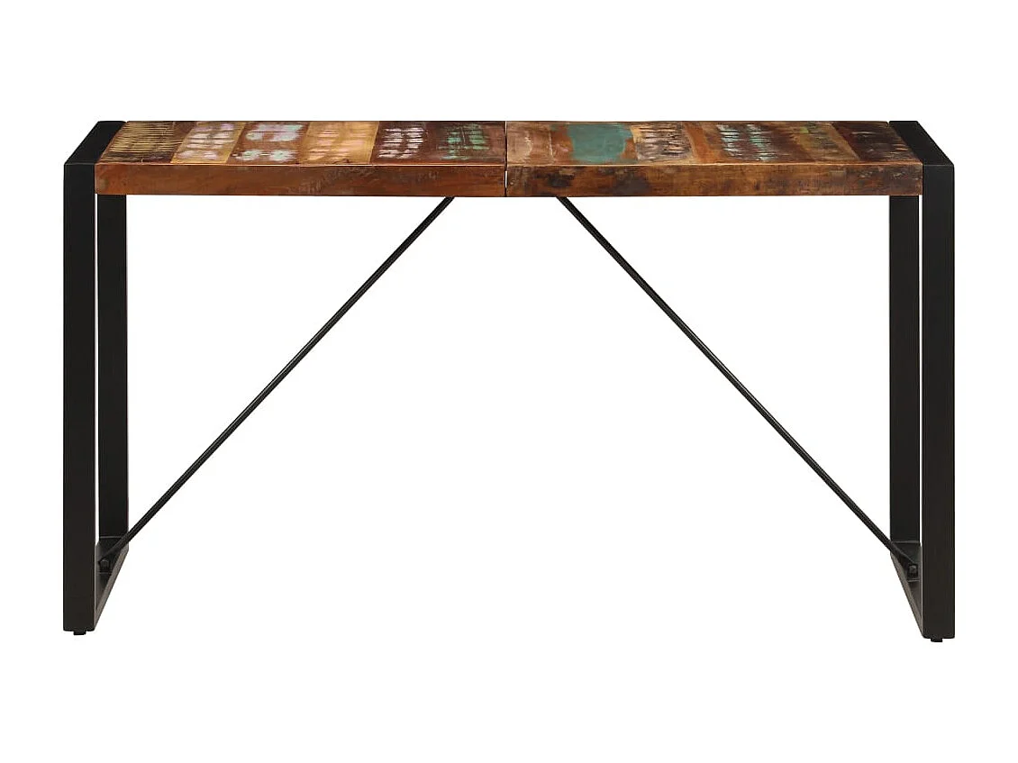 Tavolo da Pranzo 140x70x75 cm in Legno Massello di Recupero