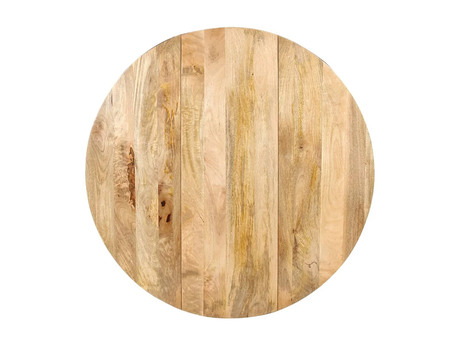 Mesa de jantar redonda 110x76 cm madeira de mangueira maciça