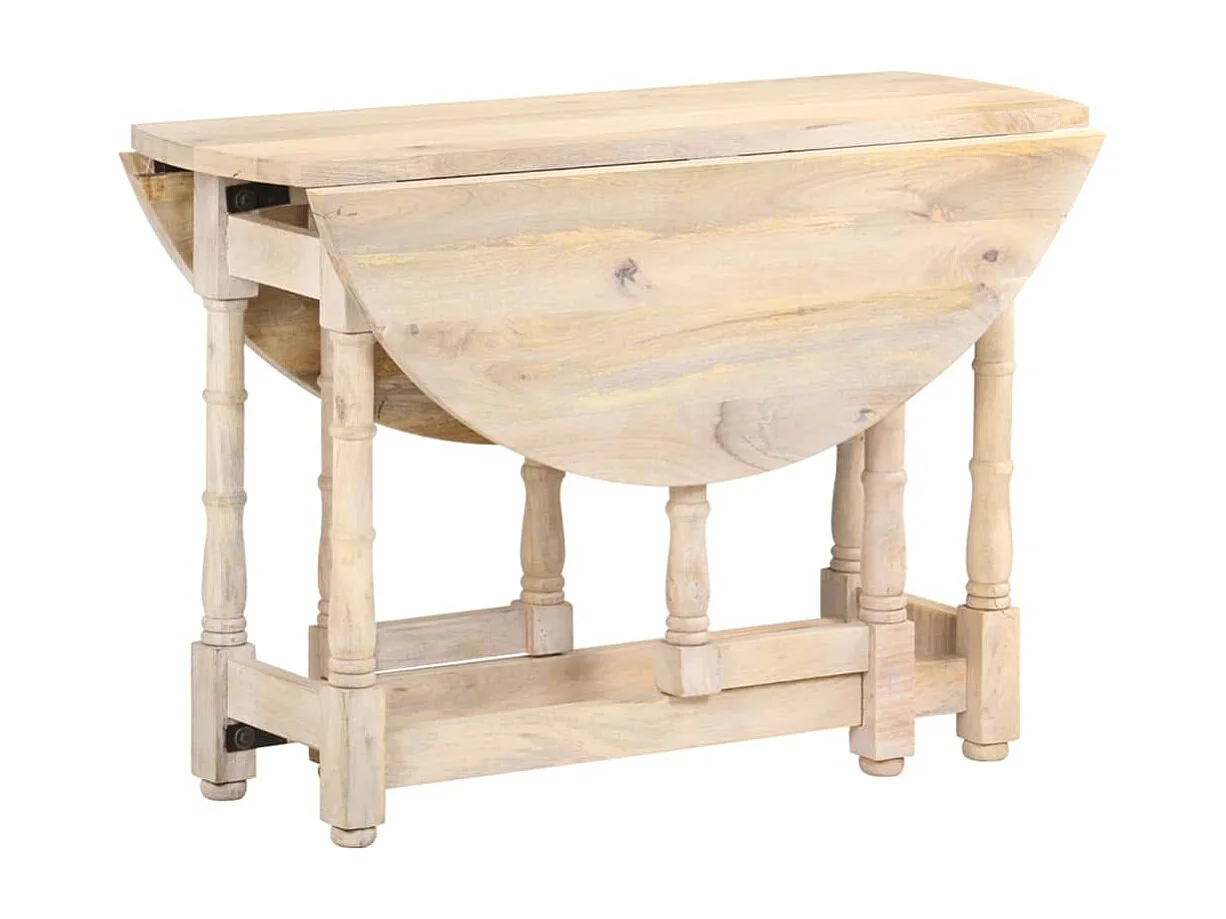 Esstisch Rund 110x76 cm Mango Massivholz