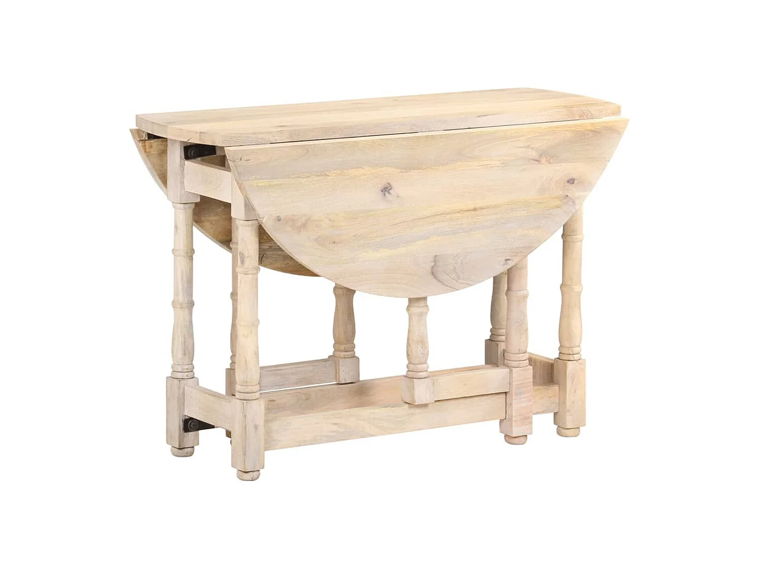 Esstisch Rund 110x76 cm Mango Massivholz