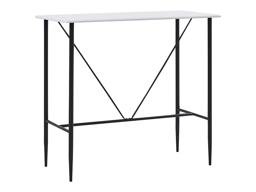 Table de bar Blanc 120x60x110 cm MDF
