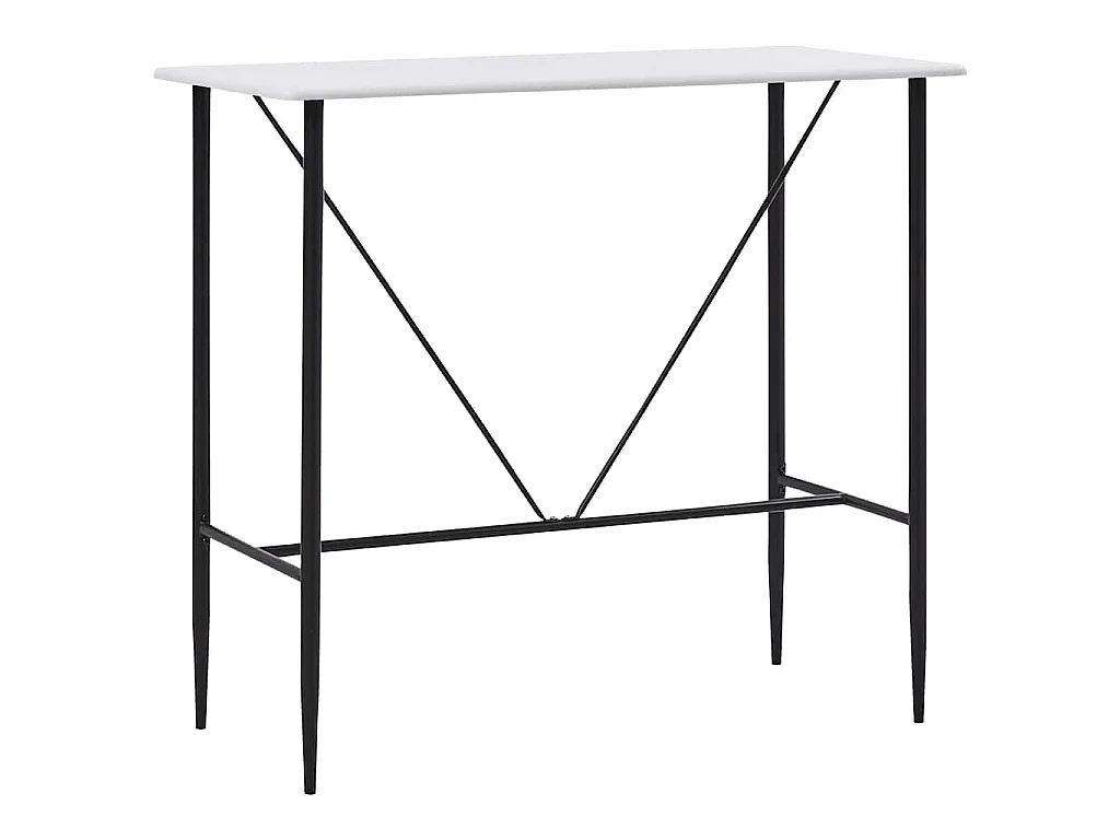 Mesa de bar 120x60x110 cm MDF branco