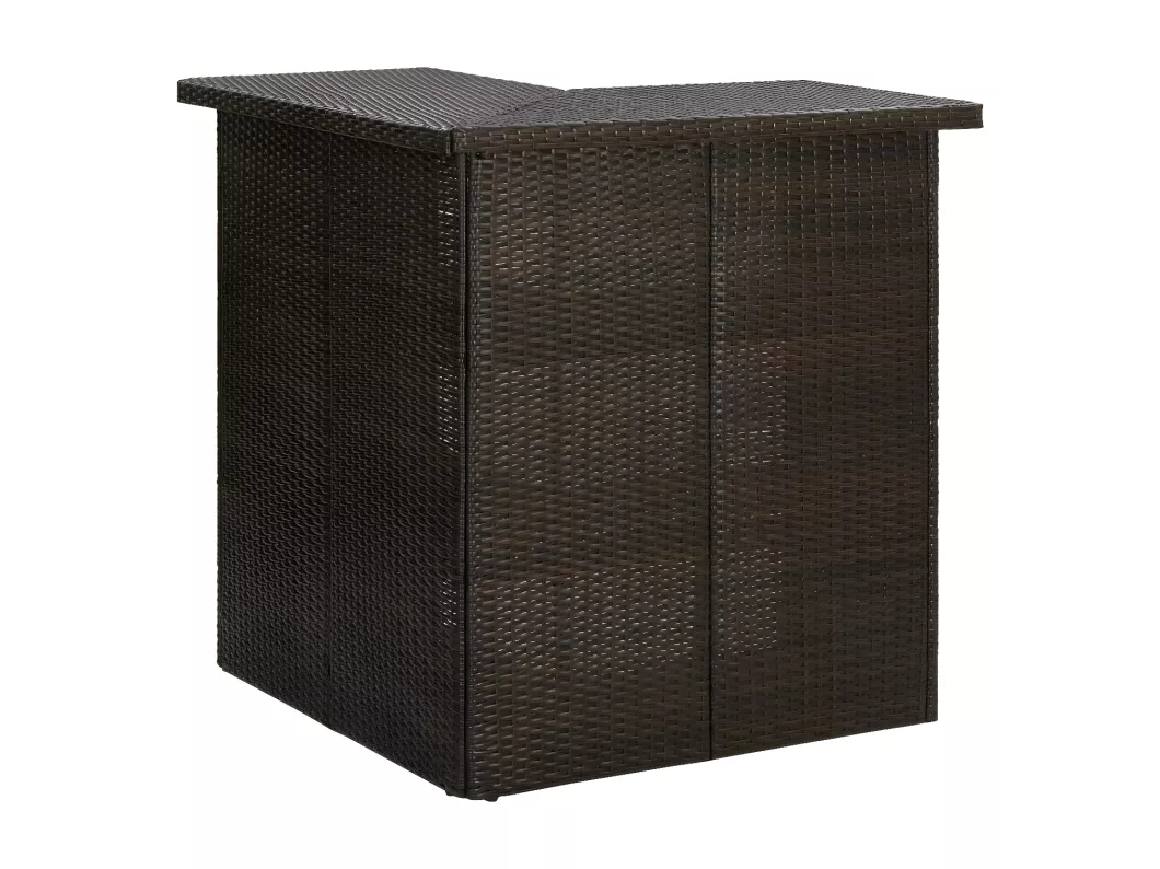 Kauf Unique Eck-Bartisch Braun 100x50x105 cm Poly Rattan