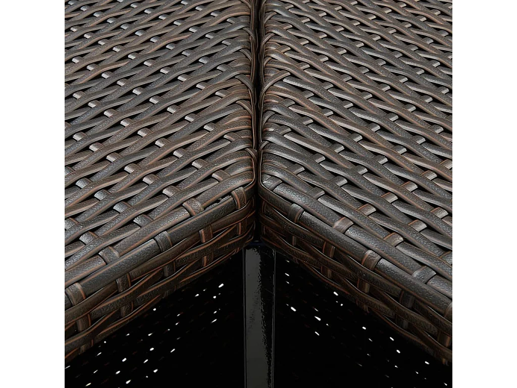 Table d'angle de bar Marron 100x50x105 cm Résine tressée
