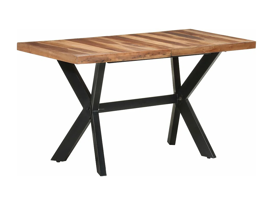 Mesa de comedor de madera acacia acabado miel 140x70x75 cm