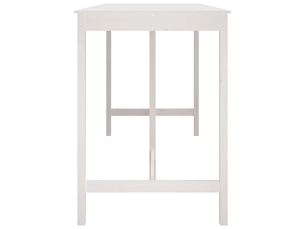 Table de bar Blanc 180x80x110 cm Bois massif de pin