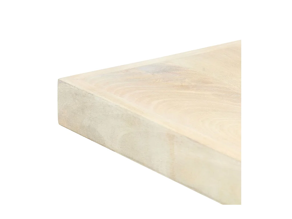 Tavolo da Pranzo Bianco 200x100x75 cm Legno Massello di Mango
