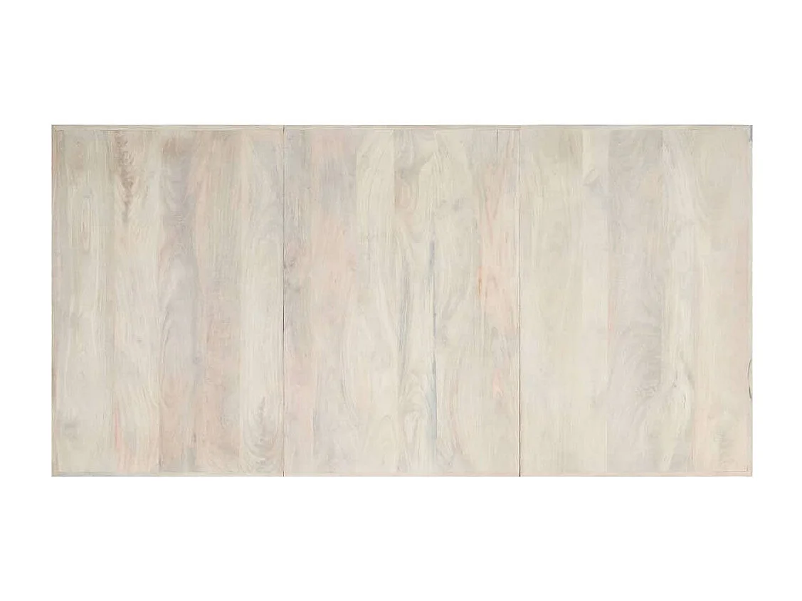 Tavolo da Pranzo Bianco 200x100x75 cm Legno Massello di Mango