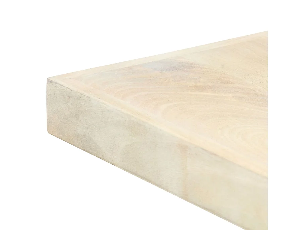 Tavolo da Pranzo Bianco 200x100x75 cm Legno Massello di Mango
