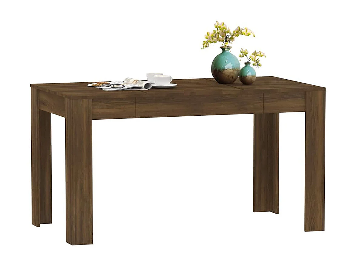 Mesa jantar 140x74,5x76 cm derivados madeira carvalho castanho