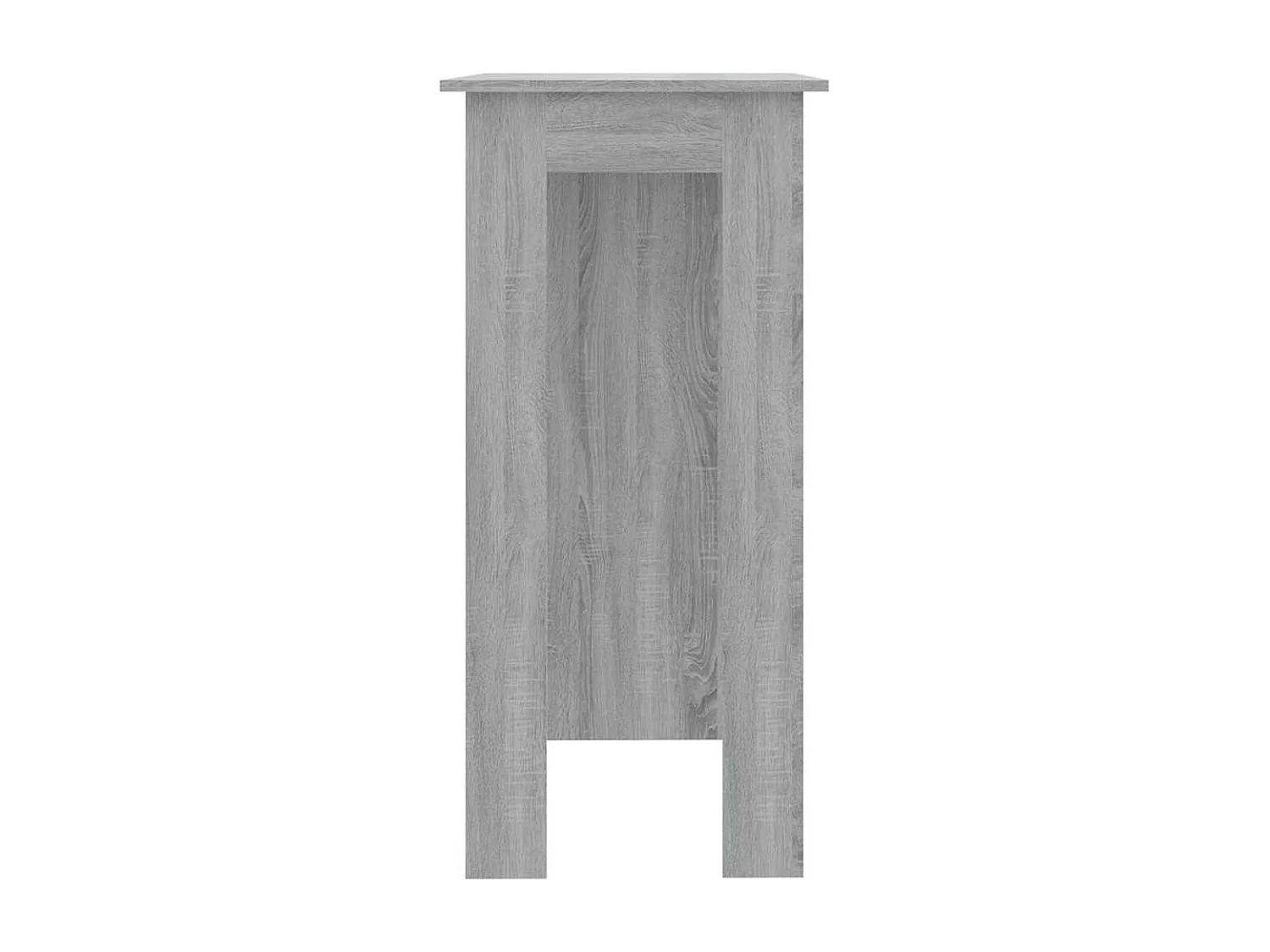 Table de bar avec étagère sonoma gris bois d'ingénierie