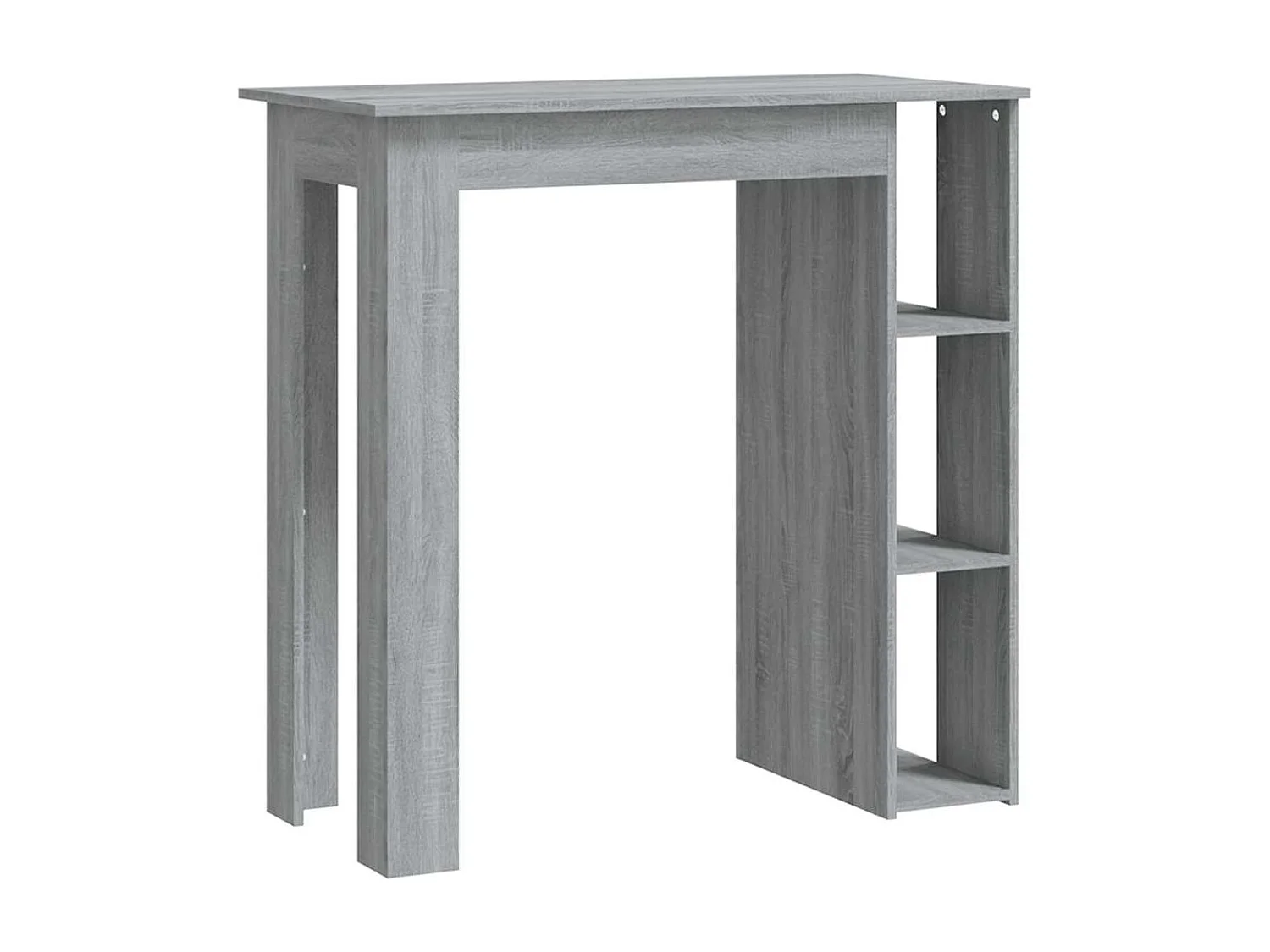 Bartafel met schap 102x50x103,5 cm bewerkt hout grijs sonoma