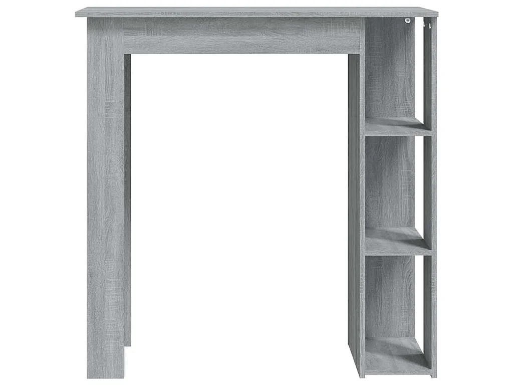 Bartafel met schap 102x50x103,5 cm bewerkt hout grijs sonoma