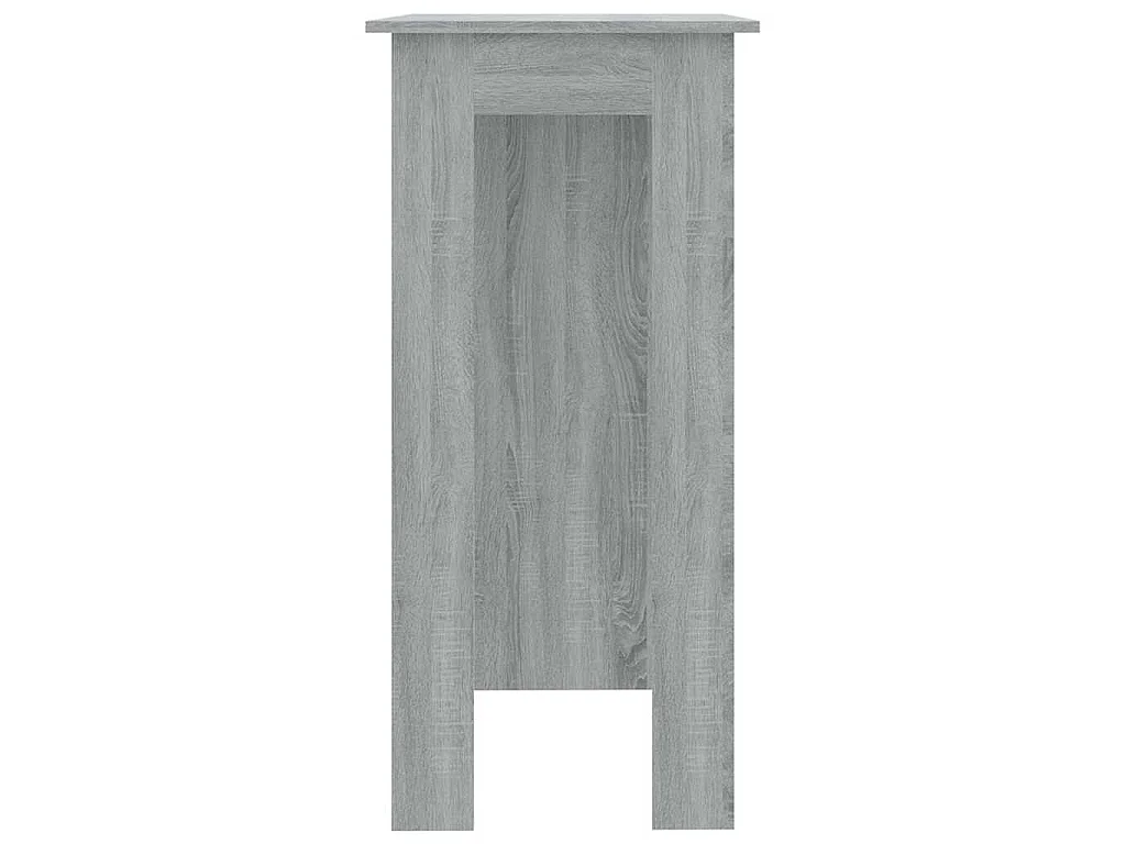 Bartafel met schap 102x50x103,5 cm bewerkt hout grijs sonoma