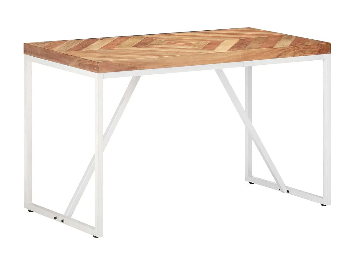 Table à manger 120x60x76 cm Bois massif d'acacia et de manguier