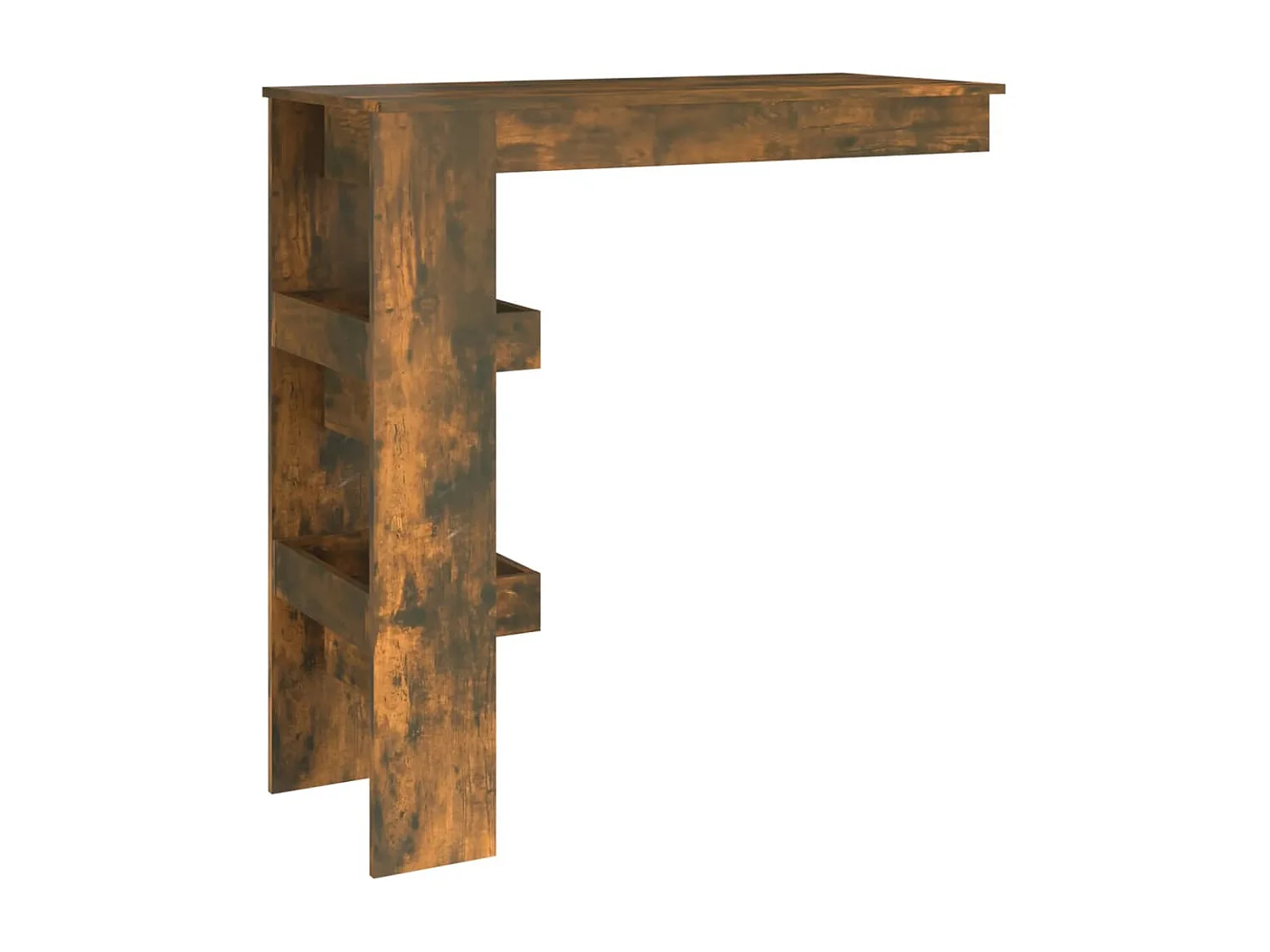 Table de bar murale Chêne fumé 102x45x103,5cm Bois d'ingénierie