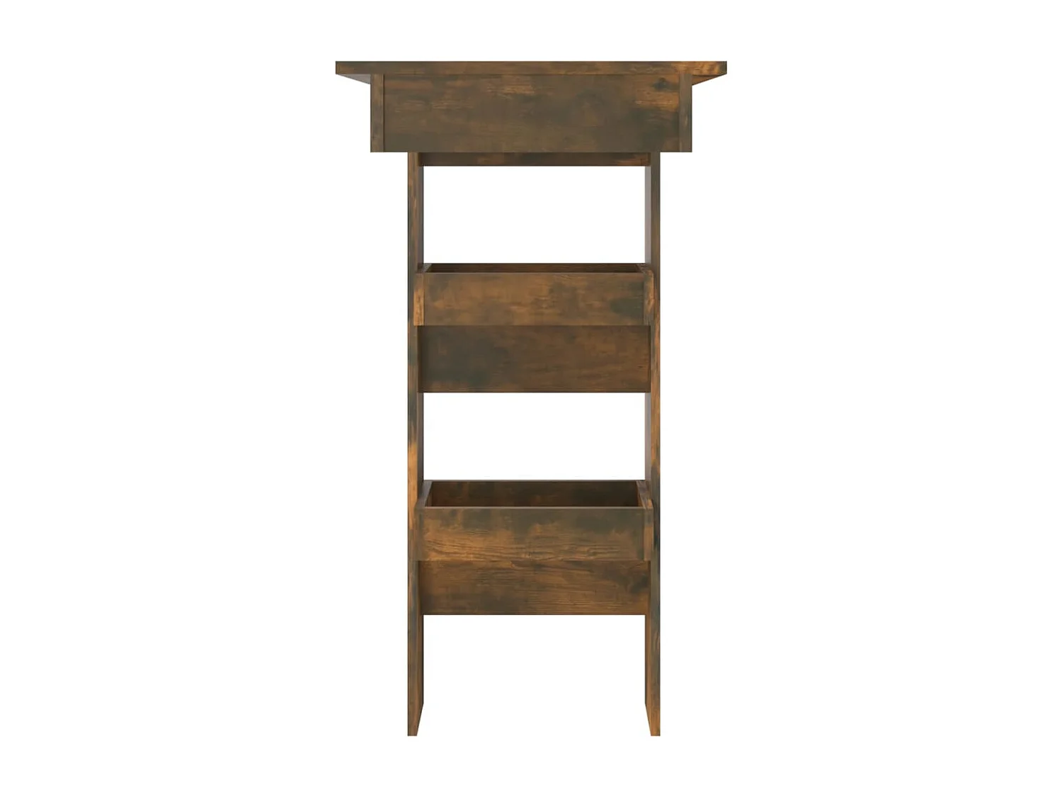 Table de bar murale Chêne fumé 102x45x103,5cm Bois d'ingénierie
