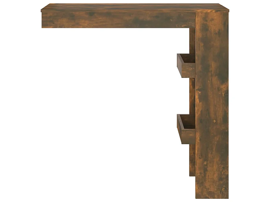 Table de bar murale Chêne fumé 102x45x103,5cm Bois d'ingénierie
