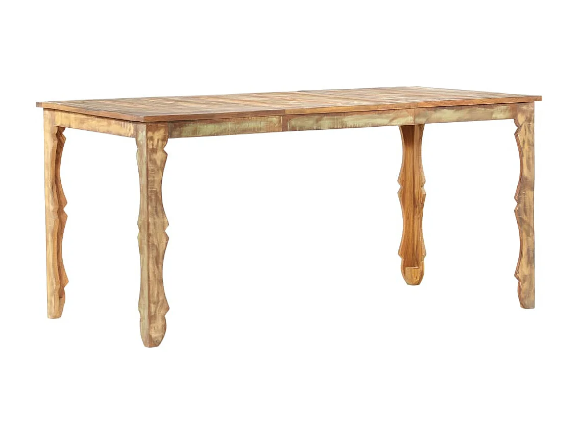 Mesa de comedor de madera maciza reciclada 160x80x76 cm